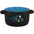 12.5 Oz. Two-Tone Hilo Soup Crock Bowl - Black/Rye Green